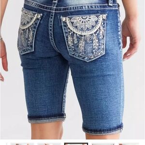 Miss Me Mid-Rise Bermuda Shorts